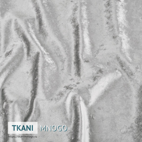 Фото материала велюра “5” (однотонный серый)