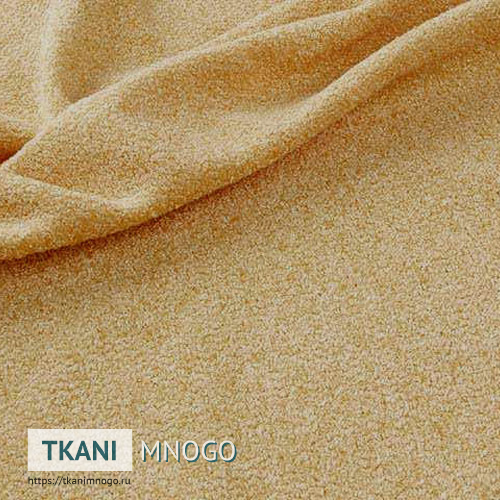 Фото 59cream цвет бежевый однотонный Мебельная ткань Велюр